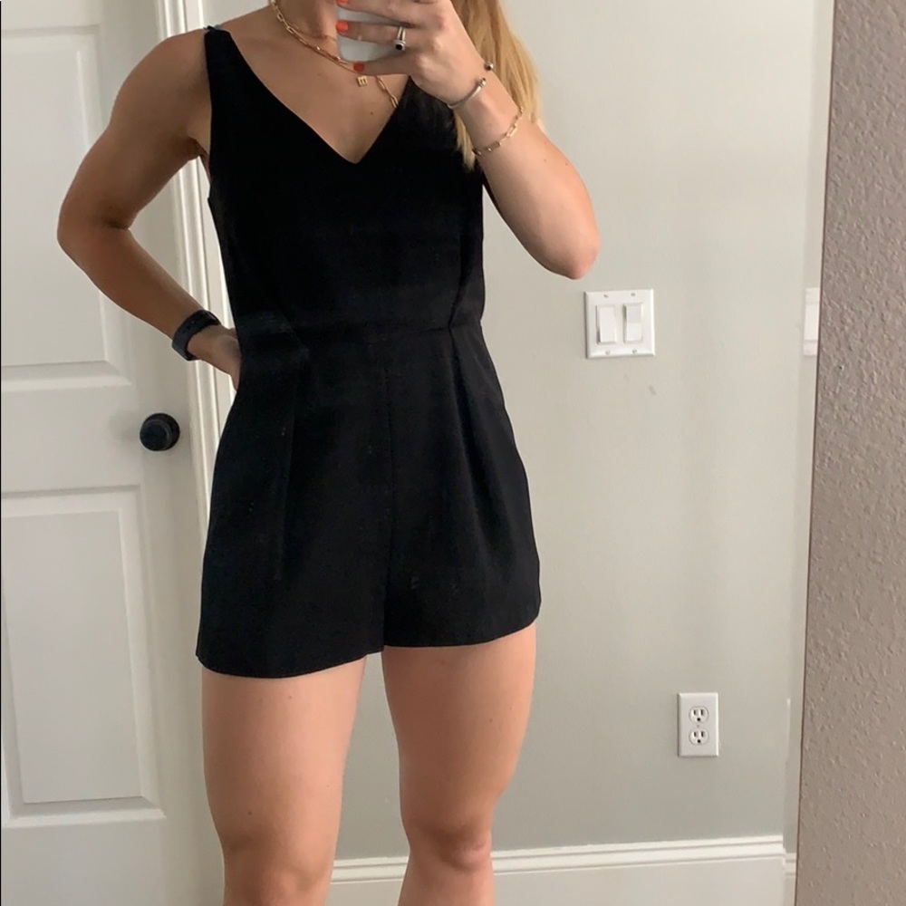 Top shop romper with lace detail and liner